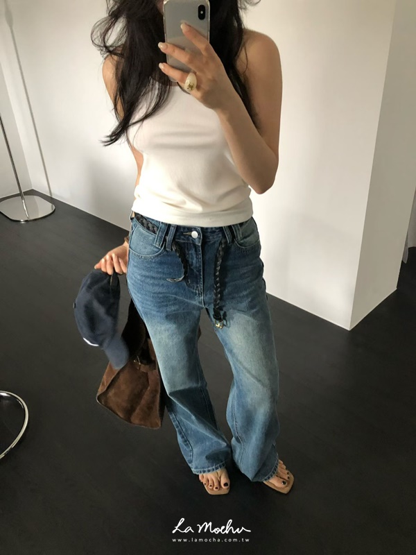 牛仔直筒小腳褲